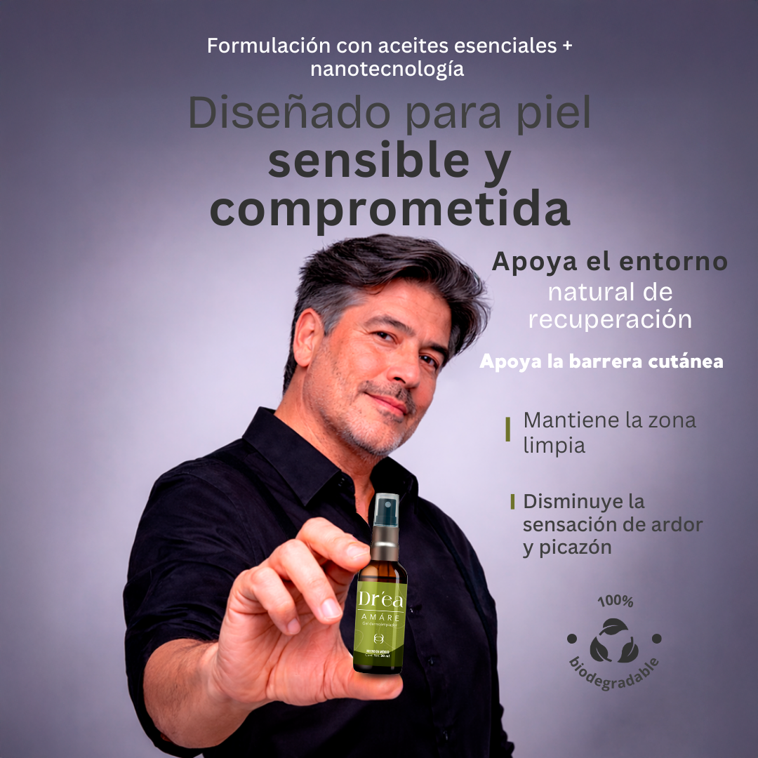 Gel dermolimpiador para piel con brotes e irritación recurrente